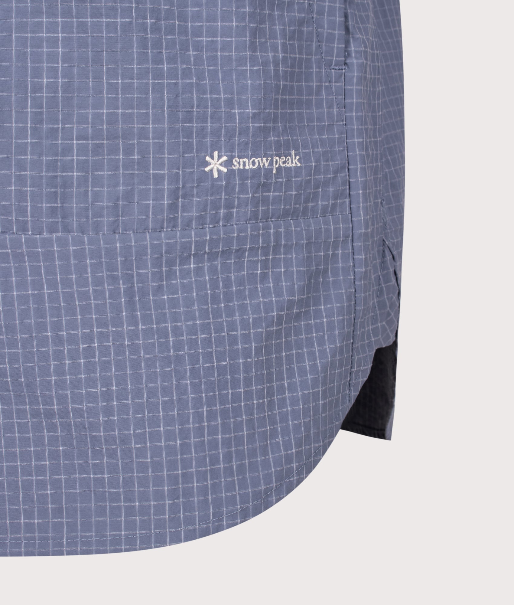 Snow Peak Relaxed Fit KASURI Ripstop Shirt 071 Light Blue