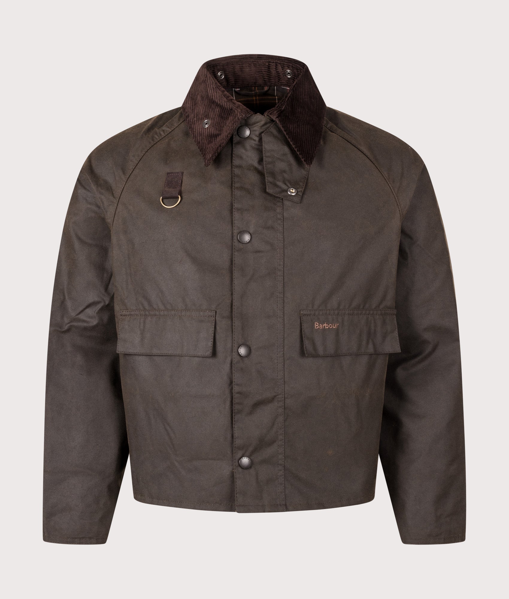Barbour Heritage+ Cropped Spey Wax Jacket (Fits small to size) OL51 Olive