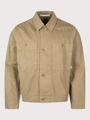 Norse Projects Relaxed Fit Arresskov Broken Twill Overshirt 0924 Lead Grey