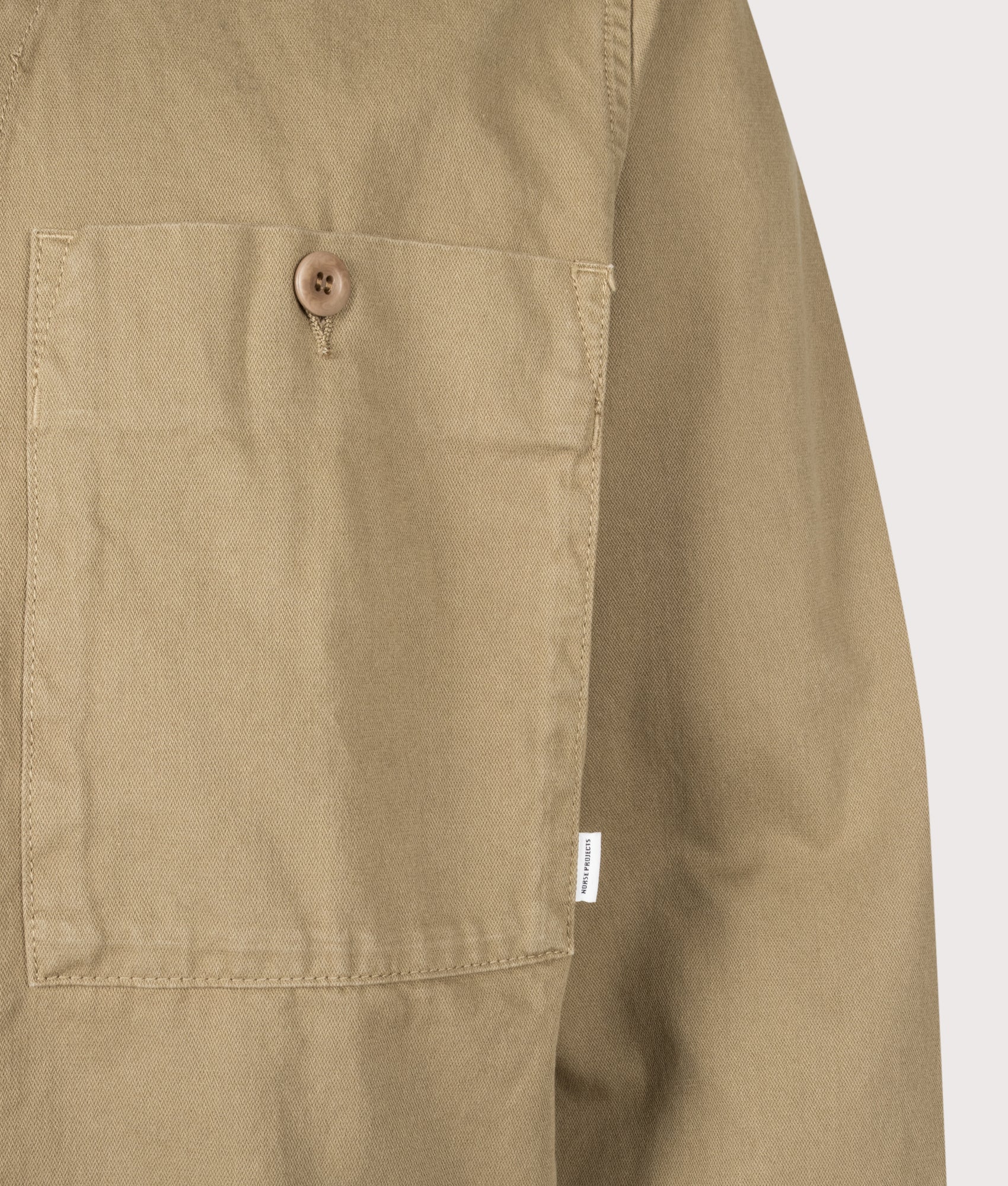 Norse Projects Relaxed Fit Arresskov Broken Twill Overshirt 0924 Lead Grey