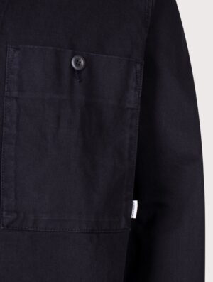 Norse Projects Relaxed Fit Arresskov Broken Twill Overshirt 7004 Dark Navy