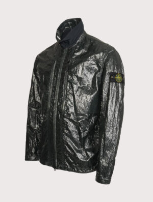 STONE ISLAND Comfort Fit Nylon Lucido Overshirt V005S Dark Green
