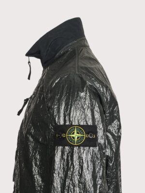 STONE ISLAND Comfort Fit Nylon Lucido Overshirt V005S Dark Green