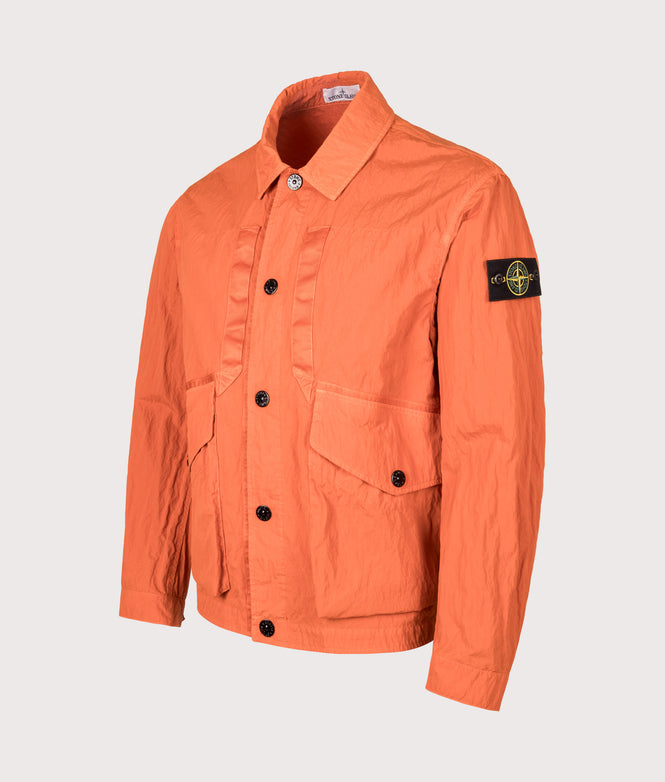 STONE ISLAND Warp Rib Nylon-TC Jacket V003B Burnt Orange