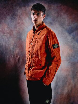 STONE ISLAND Warp Rib Nylon-TC Jacket V003B Burnt Orange