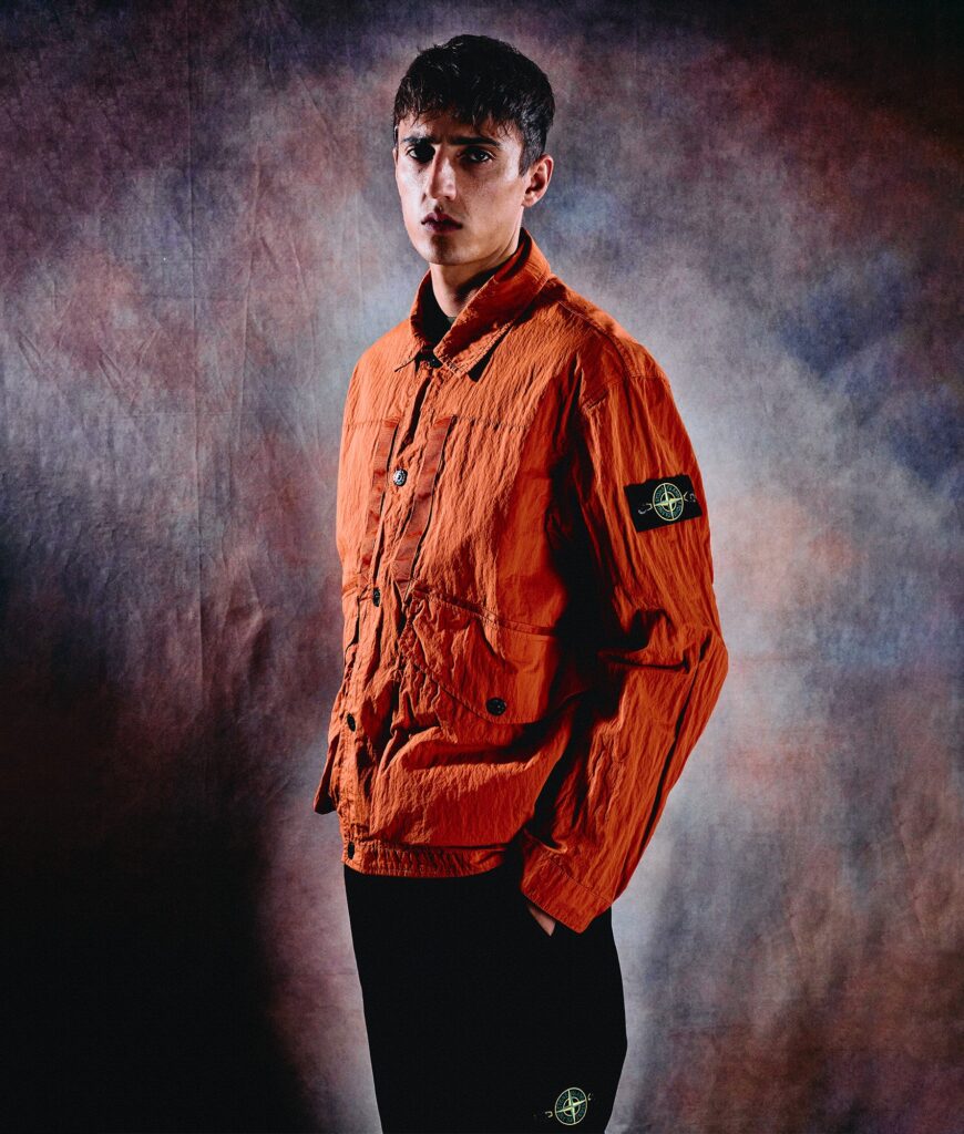 STONE ISLAND Warp Rib Nylon-TC Jacket V003B Burnt Orange