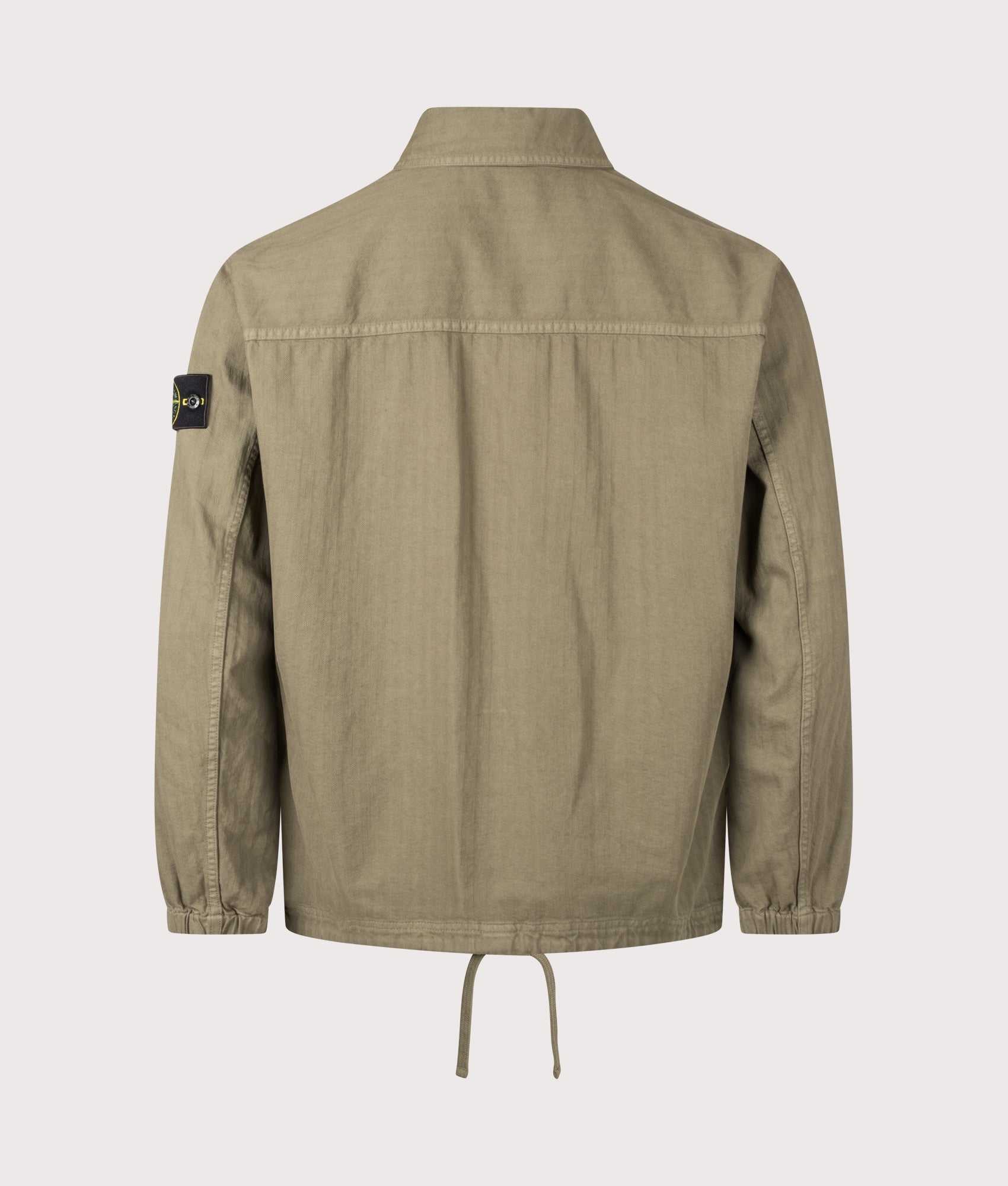 STONE ISLAND Cotton Herringbone Overshirt V005G Military Green