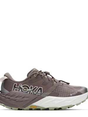 Hoka Womens Speedgoat 7 GTX Trainer Pebble Grey / Alabaster