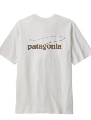 Patagonia Casting Logo Responsibili-Tee Fiber White