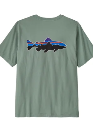 Patagonia Fitz Roy Trout T-Shirt Cover Green