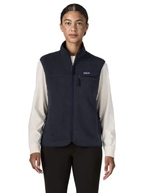 Patagonia Womens Retro Pile Fleece Vest Sunken Blue