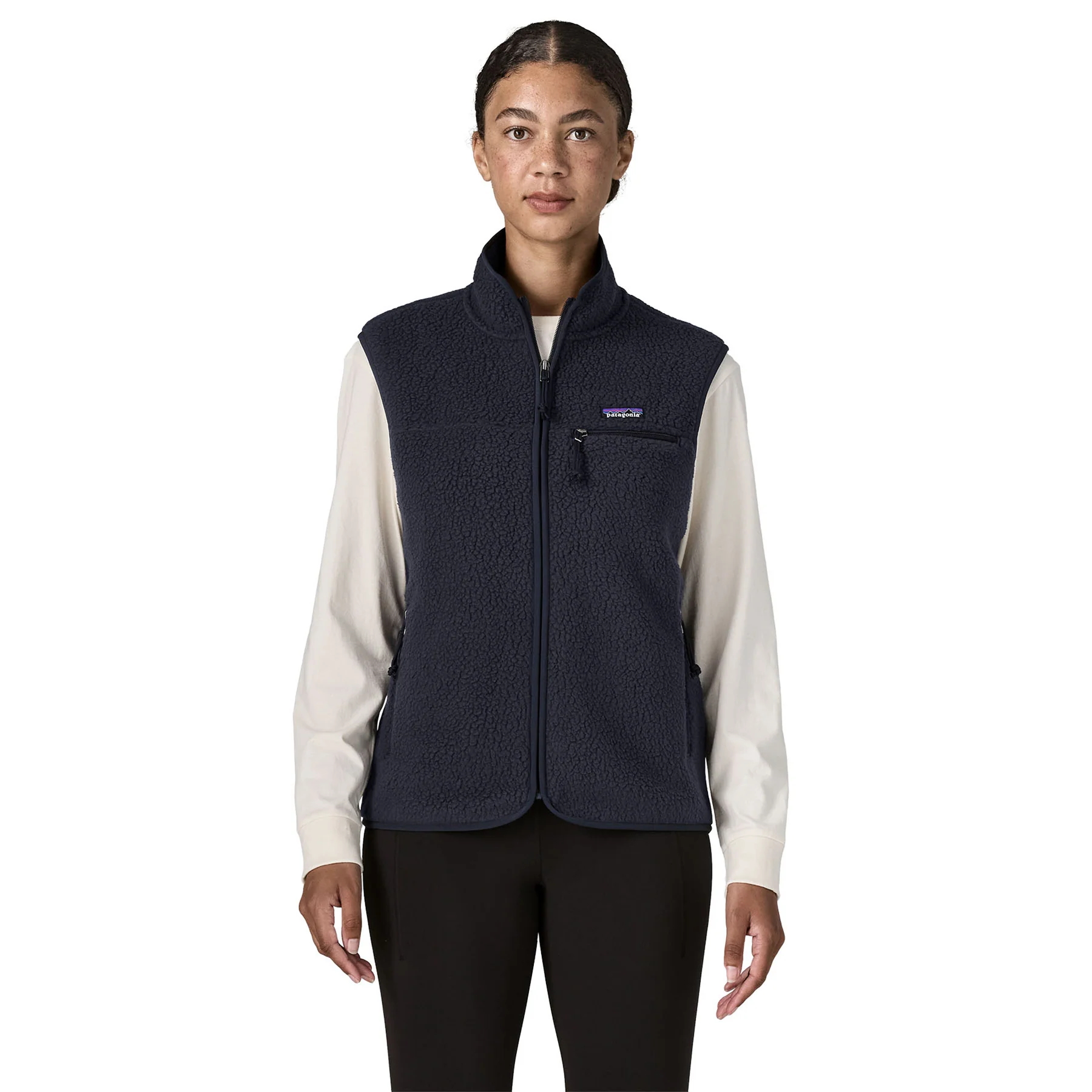 Patagonia Womens Retro Pile Fleece Vest Sunken Blue