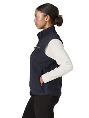 Patagonia Womens Retro Pile Fleece Vest Sunken Blue