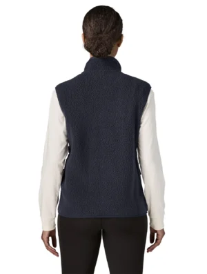 Patagonia Womens Retro Pile Fleece Vest Sunken Blue