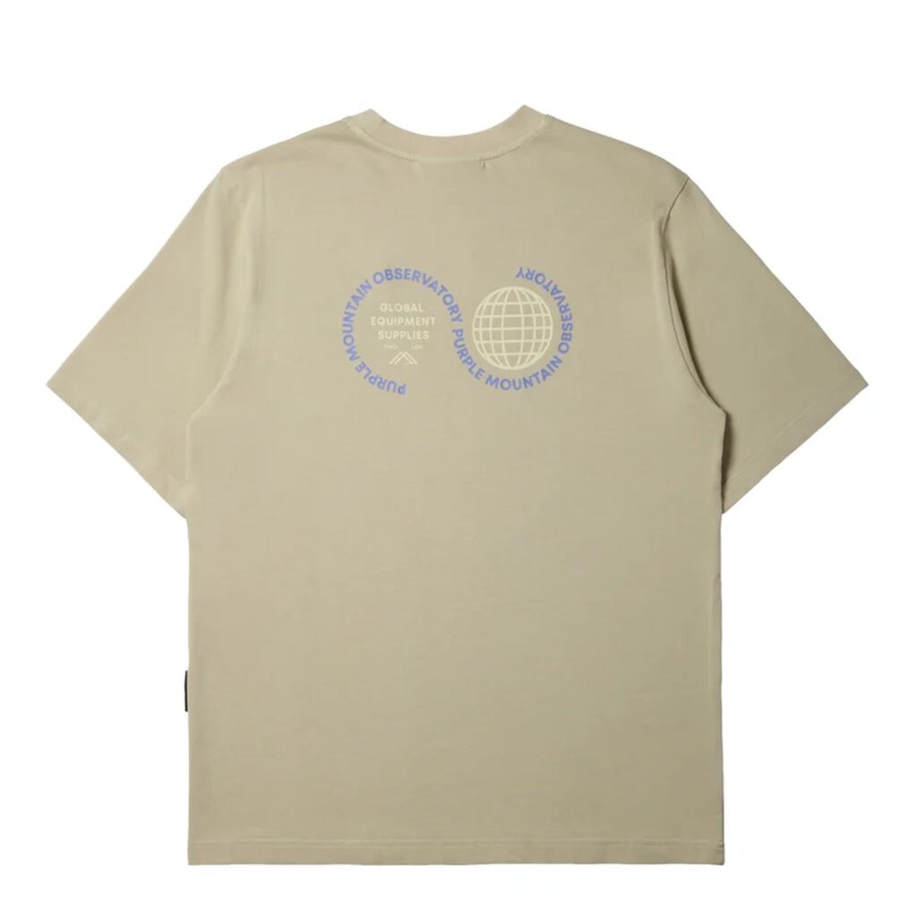 Purple Mountain Observatory Globe S/S Tee Sage / Purple Logo