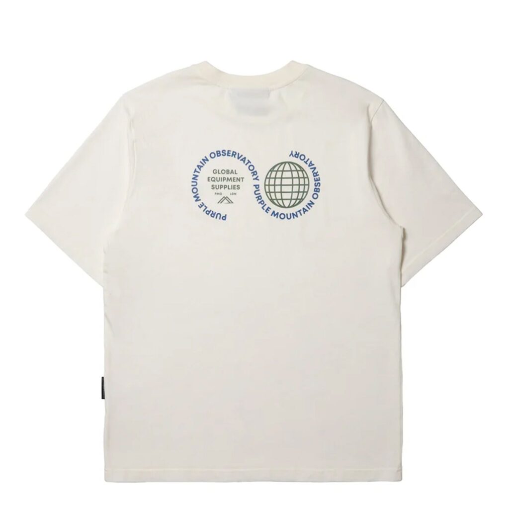 Purple Mountain Observatory Globe S/S Tee White / Green / Blue Logo