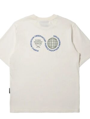 Purple Mountain Observatory Globe S/S Tee White / Green / Blue Logo