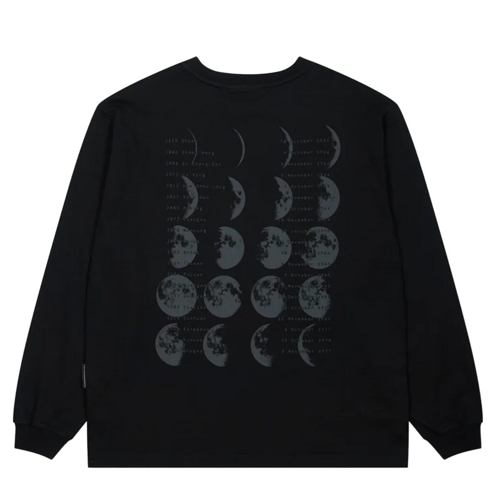 Purple Mountain Observatory Moons L/S Tee Black