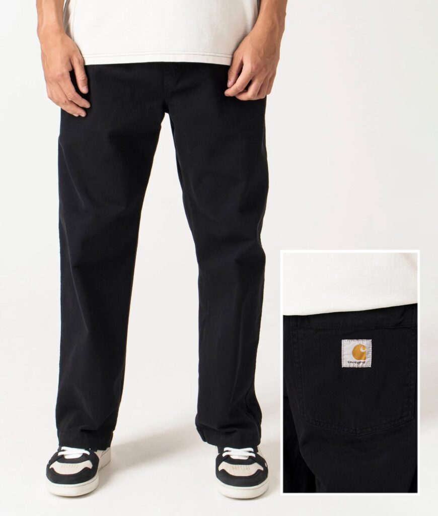Carhartt WIP Relaxed Fit Floyde Pants 89GD Black