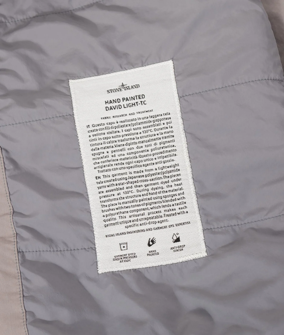 STONE ISLAND Hand Painted David Light-TC Parka V0060 Gray
