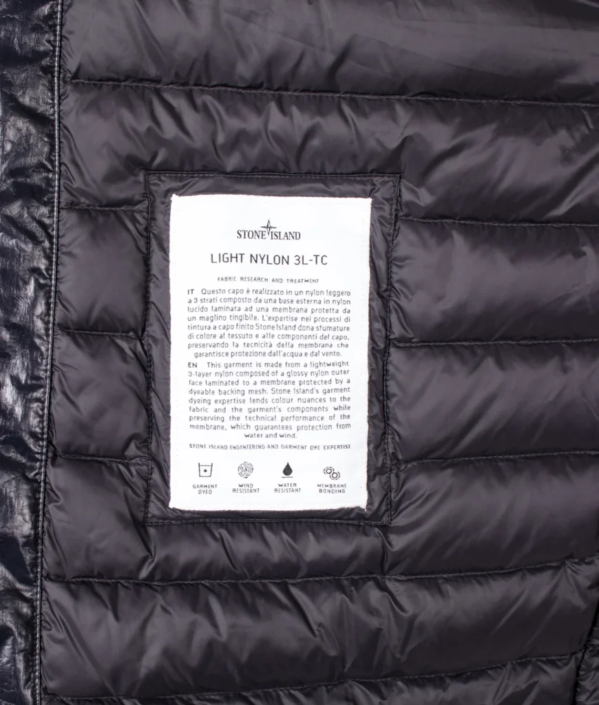 STONE ISLAND Light Nylon 3L-TC Down Jacket V0029 Black