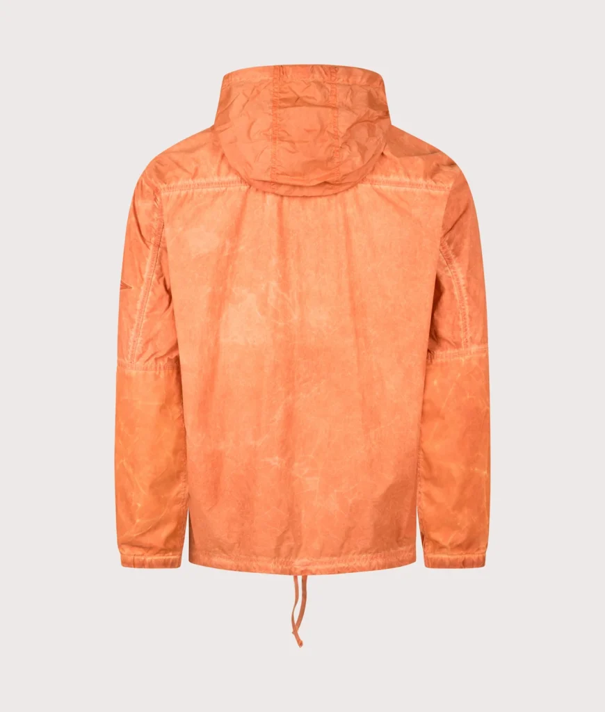 STONE ISLAND Uneven Pigment Dyed Nylon Smerigliato + Nylon Canvas Overshirt Burnt Orange