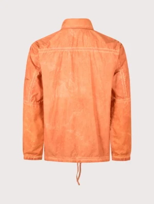 STONE ISLAND Uneven Pigment Dyed Nylon Smerigliato + Nylon Canvas Overshirt Burnt Orange