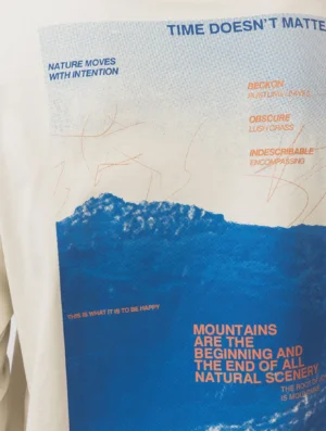 Snow Peak Campscape L/S T-Shirt Ivory