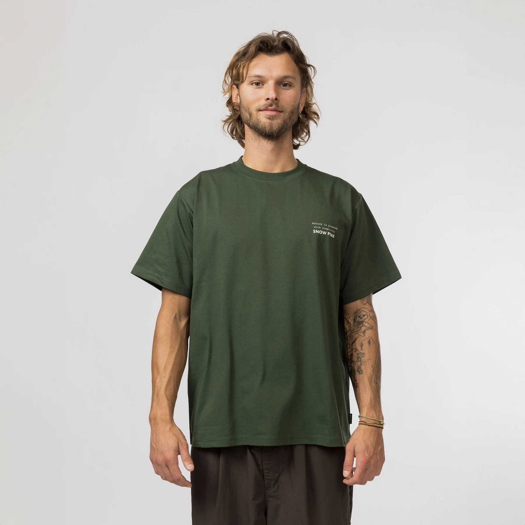 Snow Peak Elemental Balance T-Shirt Dark Green