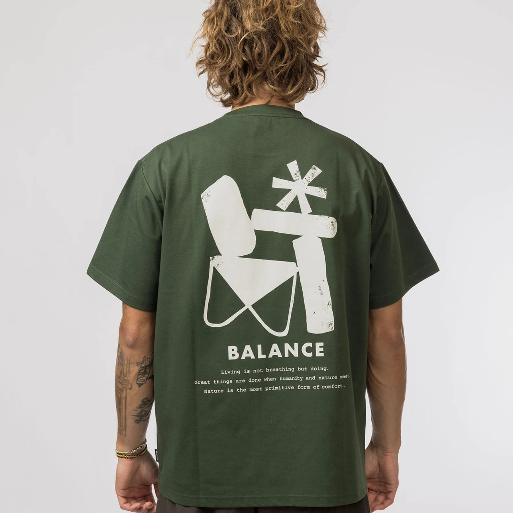 Snow Peak Elemental Balance T-Shirt Dark Green