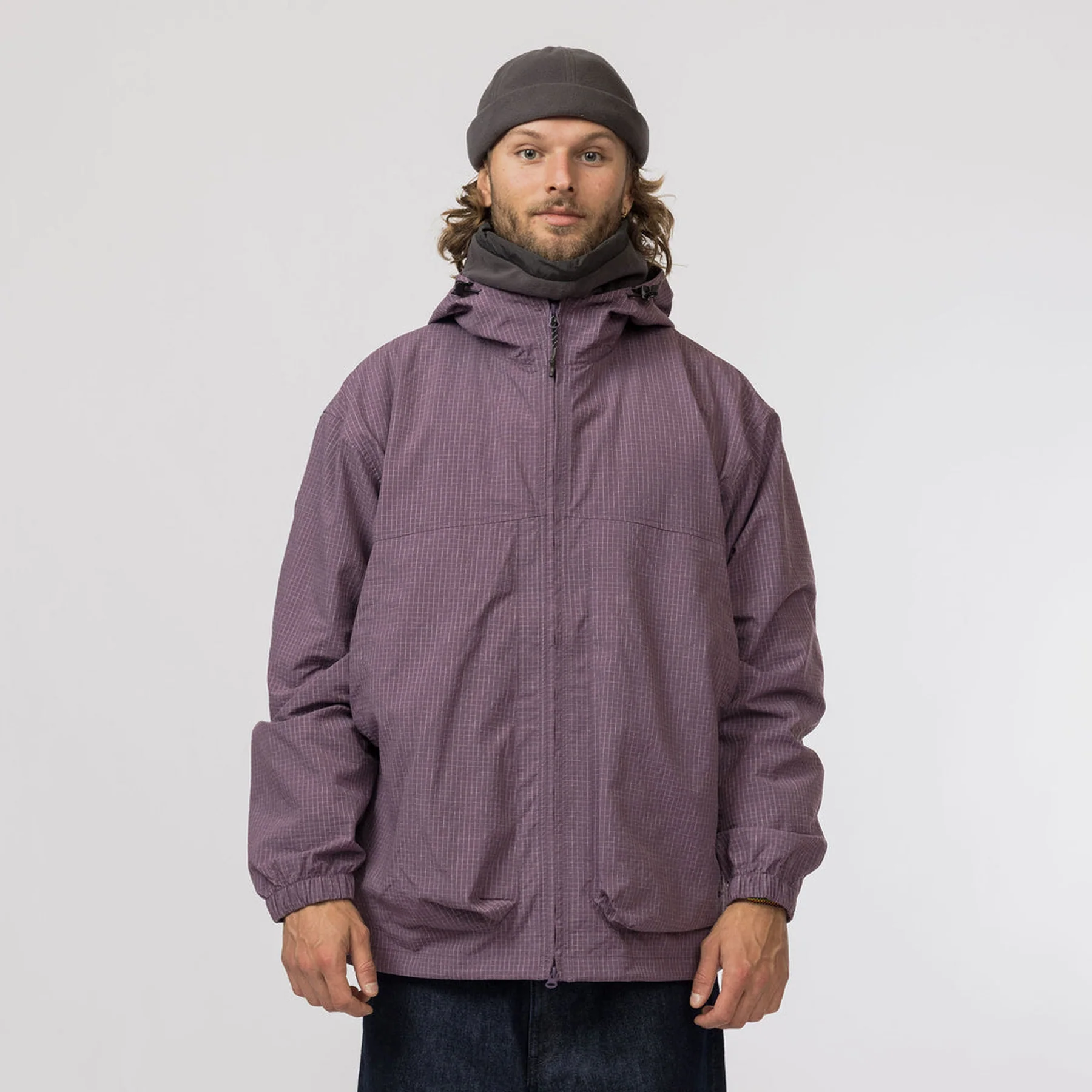 Snow Peak Kasuri Ripstop Jacket Dark Purple