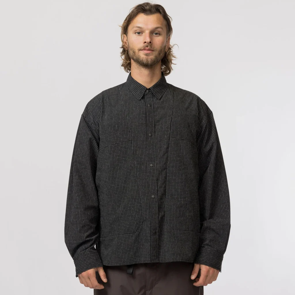 Snow Peak Kasuri Ripstop Shirt Black