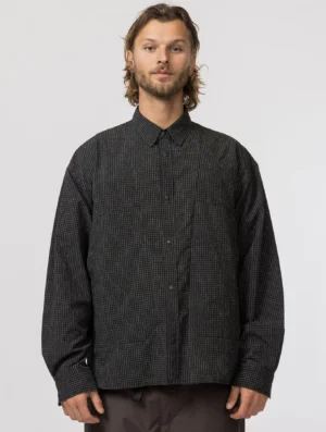 Snow Peak Kasuri Ripstop Shirt Black