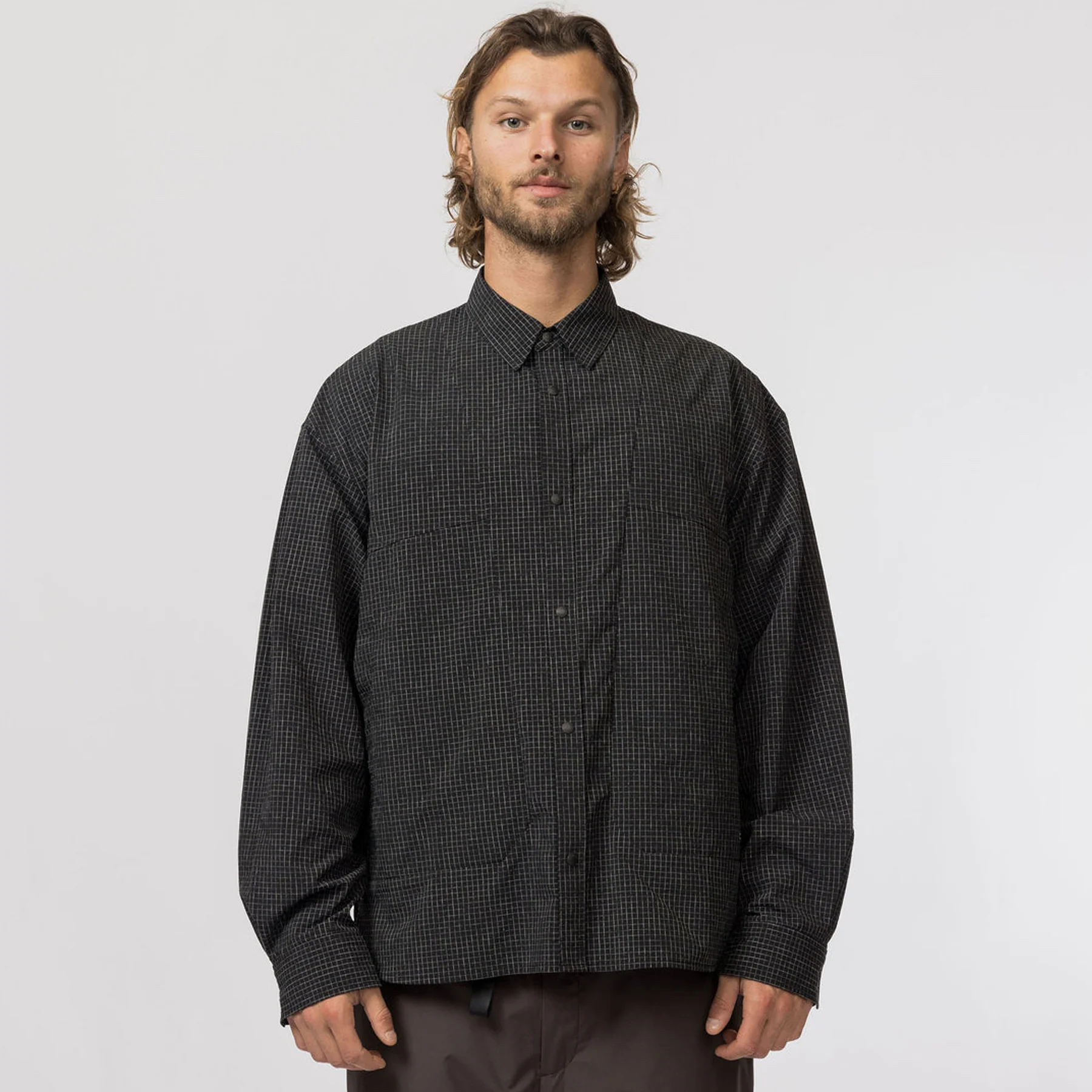 Snow Peak Kasuri Ripstop Shirt Black