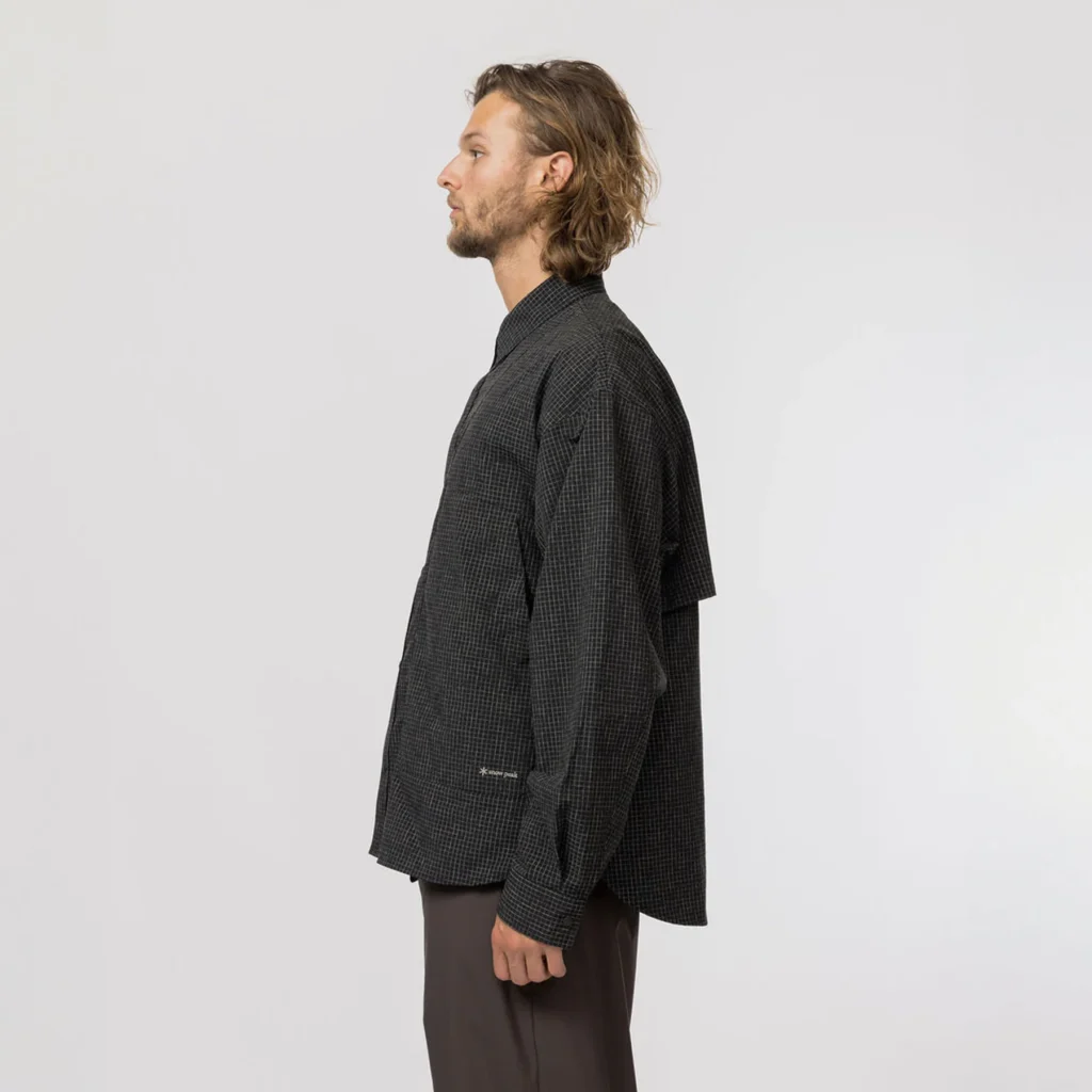 Snow Peak Kasuri Ripstop Shirt Black