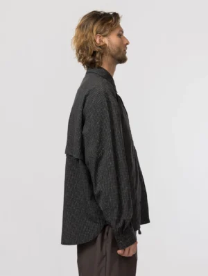 Snow Peak Kasuri Ripstop Shirt Black