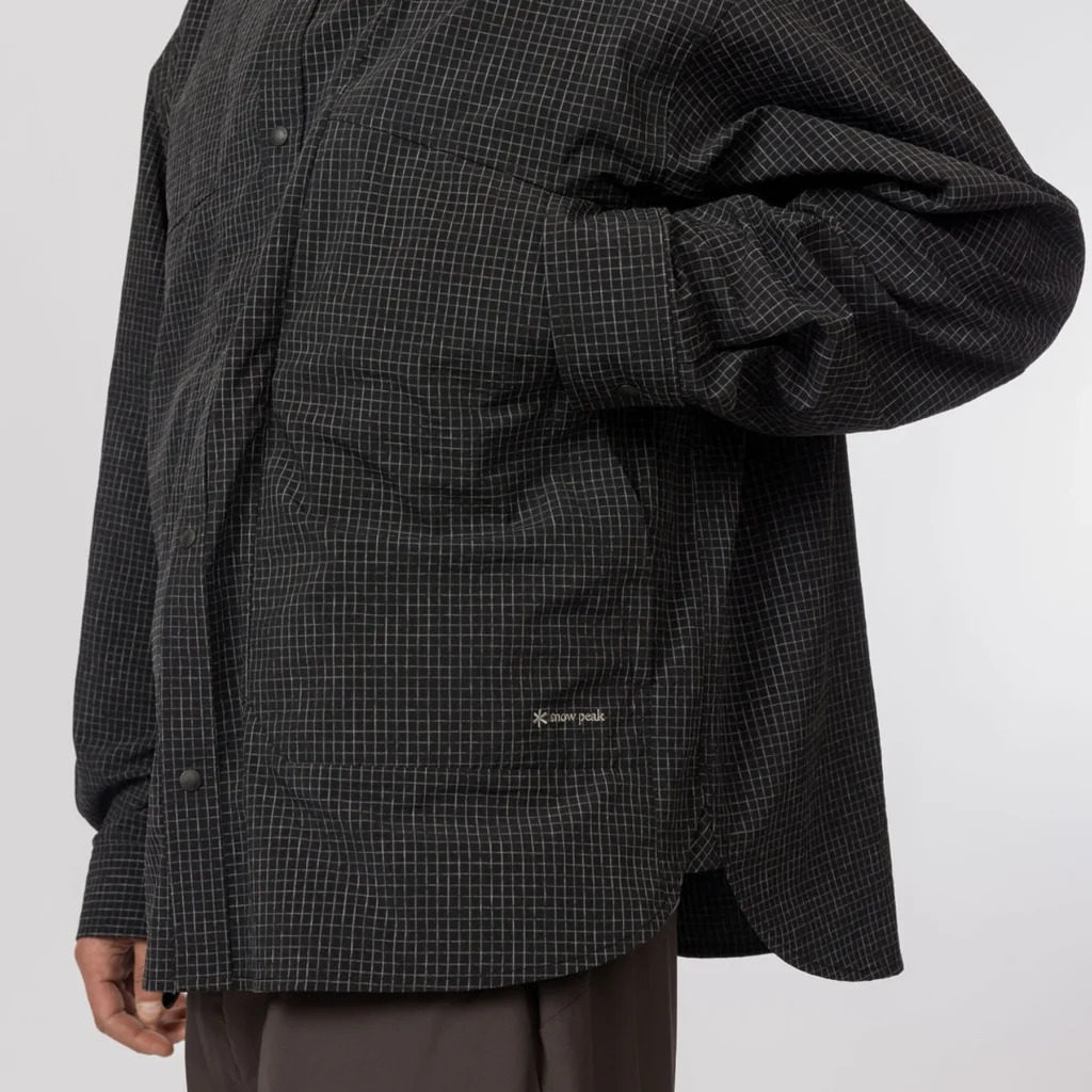 Snow Peak Kasuri Ripstop Shirt Black