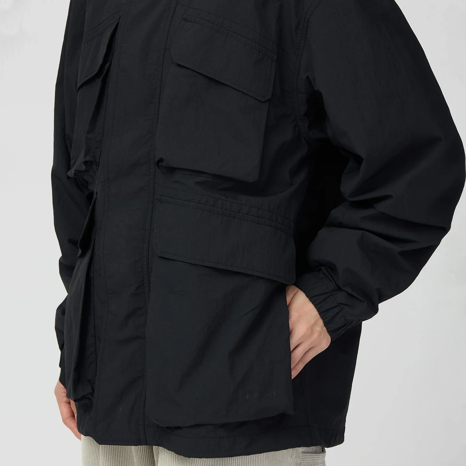 Snow Peak Nylon Double Rip Jacket Black