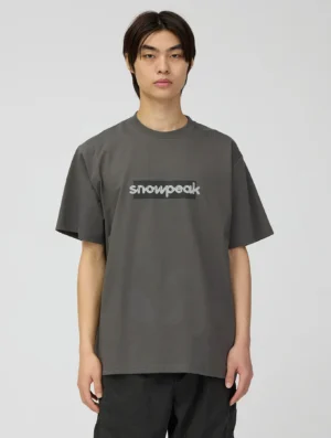 Snow Peak Reflective Typography T-Shirt Charcoal