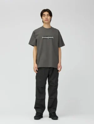 Snow Peak Reflective Typography T-Shirt Charcoal