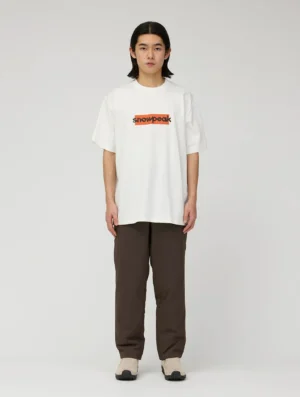 Snow Peak Reflective Typography T-Shirt Off White