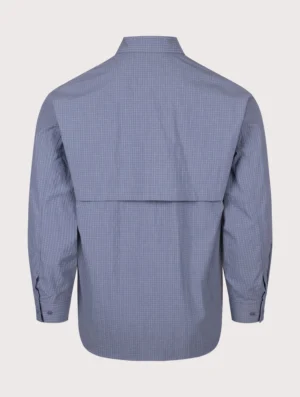 Snow Peak Relaxed Fit KASURI Ripstop Shirt 071 Light Blue