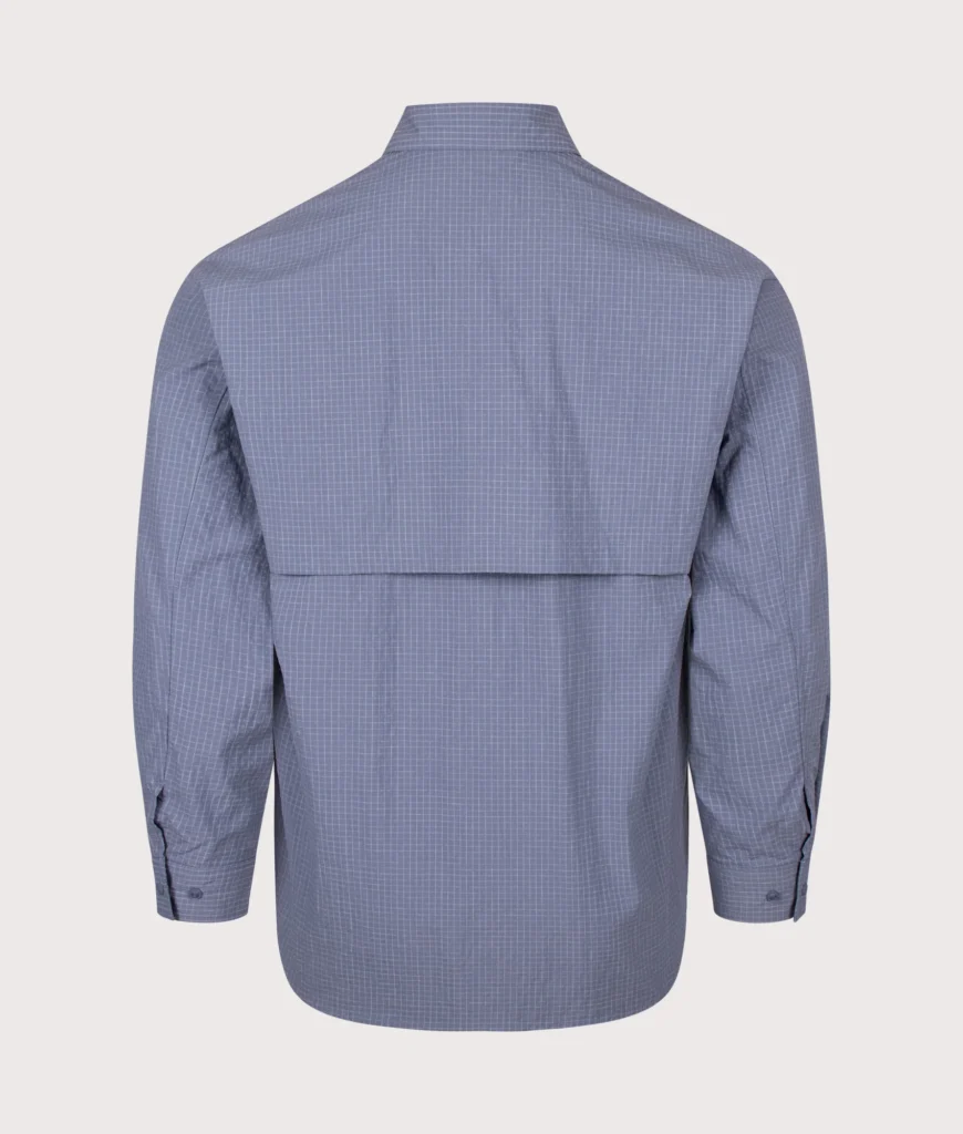 Snow Peak Relaxed Fit KASURI Ripstop Shirt 071 Light Blue