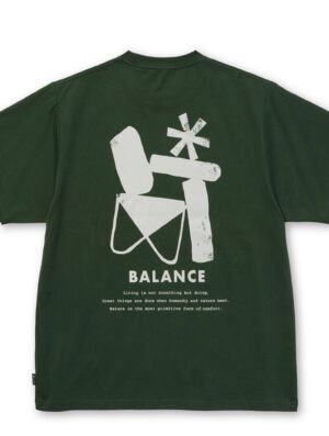 Snow Peak Elemental Balance T-Shirt Dark Green - Image 1