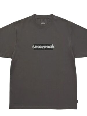 Snow Peak Reflective Typography T-Shirt Charcoal