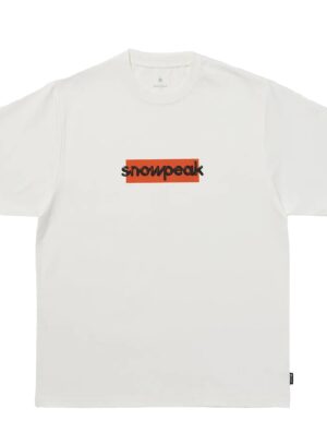 Snow Peak Reflective Typography T-Shirt Off White